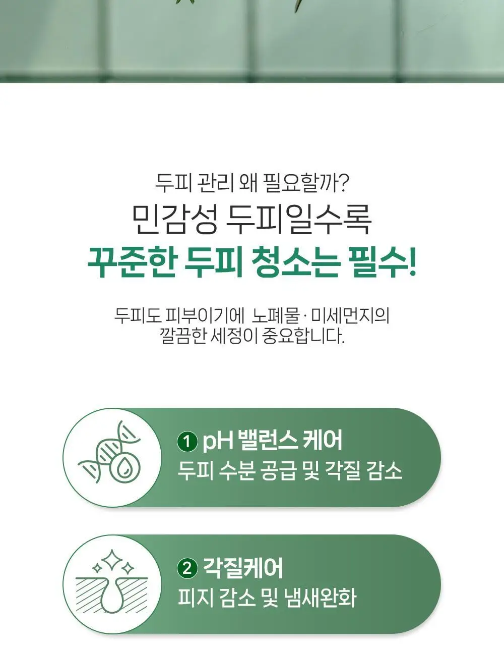 [탈모증상완화] 무백 아하바하 퓨리파잉 두피 스케일러 250ml 상세페이지 3